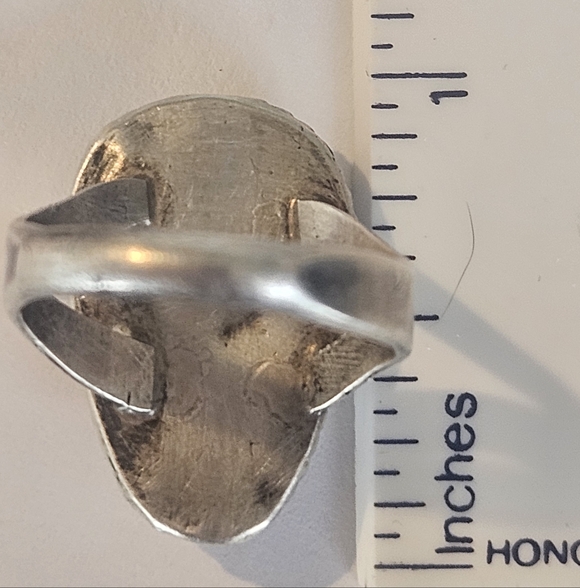 Vintage Fred Harvey Era Royston Turquoise Sterling Silver Navajo Ring Sz 7 - Picture 8 of 8